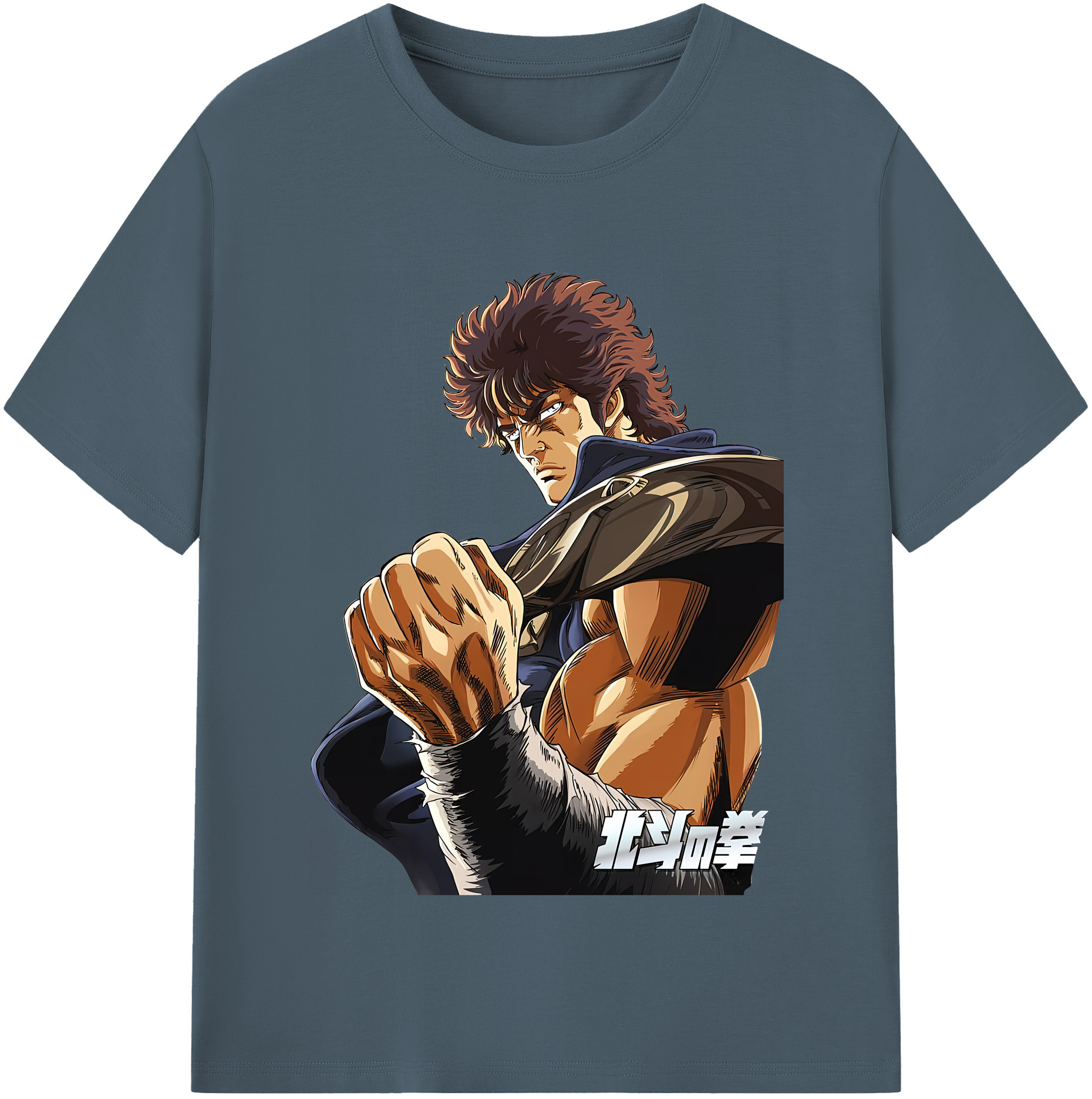（画像用） 北斗の拳 Fist of the North Star 綿100％半袖Tシャツ（フロントプリント）